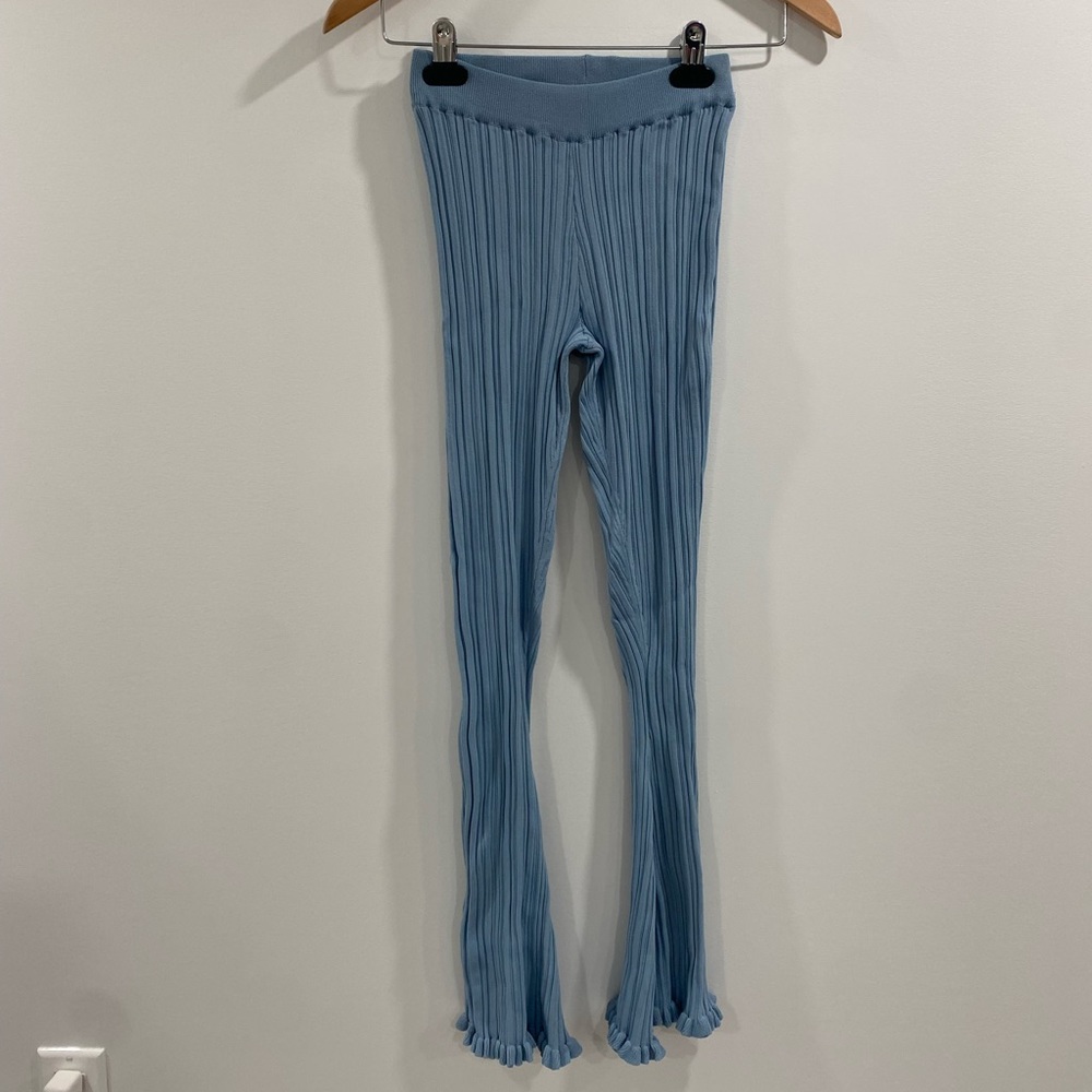 Holzweiler Dahlia Knit Trouser Mid Blue - Size XS